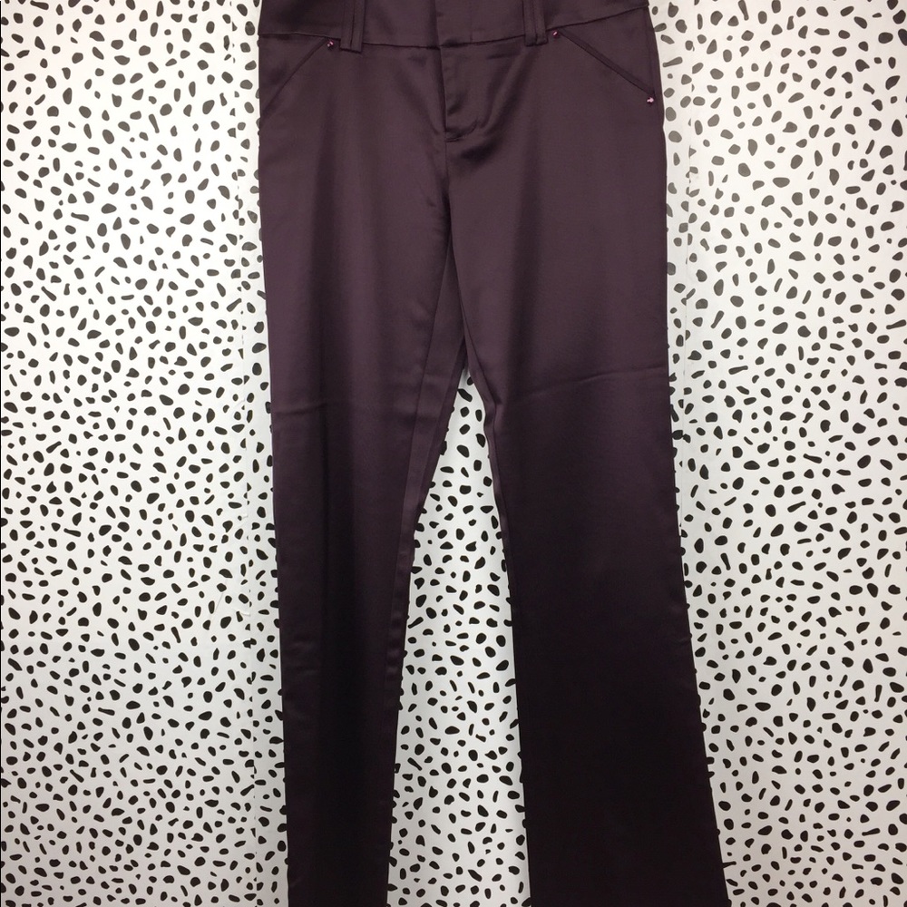 Caché Plum Flared Pants Size 2